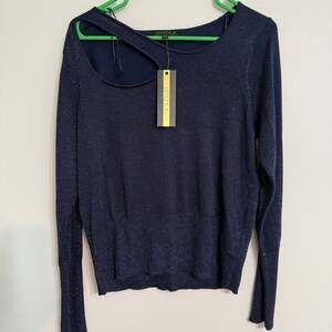 Joseph‎ A. Metallic Shimmer Knit Sweater